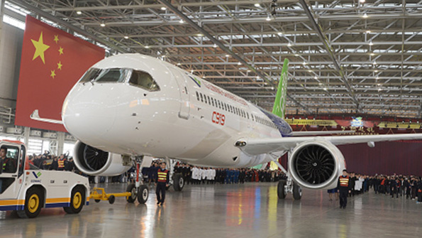 The C919 passenger jet Chinas first selfdeveloped airliner
