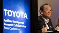 Toyota chief officer of RampD Group Kiyotaka Ise shown here in September at a press conference announcing an artificial intelligence collaboration between Toyota and MIT and Stanford Toyota chief officer of RampD Group Kiyotaka Ise shown here in September at a press conference announcing an artificial intelligence collaboration between Toyota and MIT and Stanford