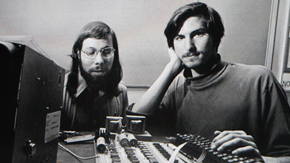Apple founders Steve Wozniak and Steve Jobs