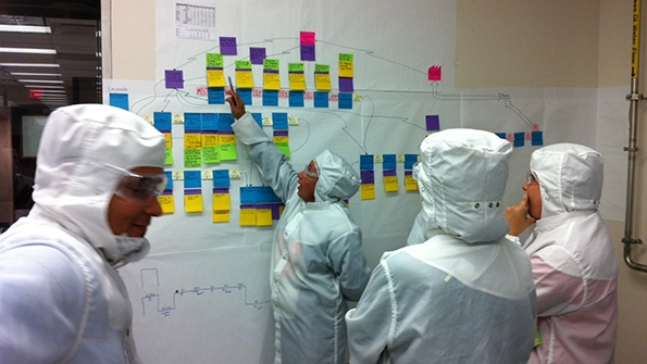 Manufacturing operators at Bard Shannon39s plant in Puerto Rico conduct a kaizen event