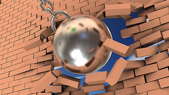 Breaking through the wall