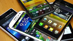 smartphone pile smartphone pile