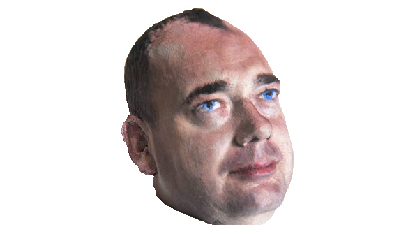 This bust of Mcor cofounder and CEO Conor MacCormack was 3D printed in full color using an ordinary ream of office paper