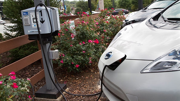 Nissan Leaf charging station