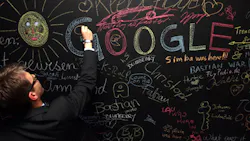 A chalkboard at the Google offices in Berlin A chalkboard at the Google offices in Berlin
