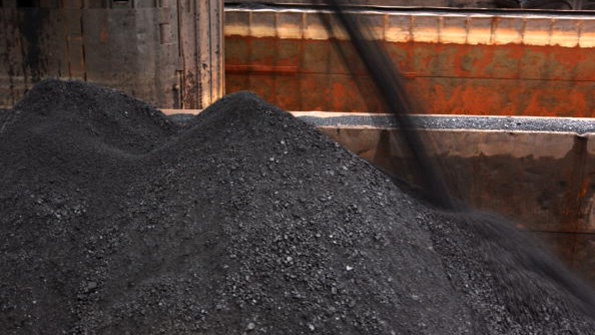 Coal pile at a plant