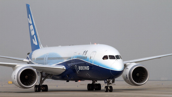 A Boeing 787 at Beijing Capital Airport