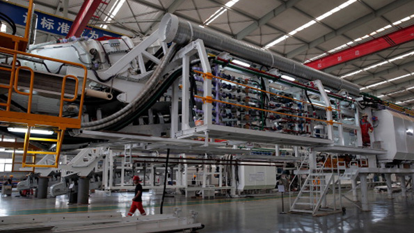 A tunnel equipment assmebly plant in Zhengzhou