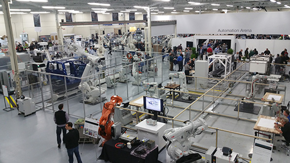 The floor of ABBs new Michigan facility