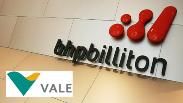 Logos of Vale and BHPBilliton