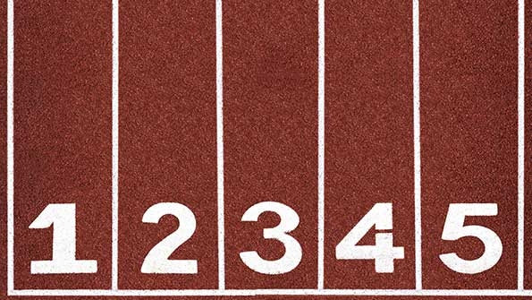 five on running track