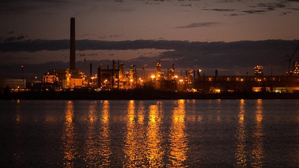 The global oil glut has prices spiraling down to 35 a barrel recently hammering sites such as the Syncrude oil sands in Fort McMurray Canada and undercutting growth in Canadian manufacturing