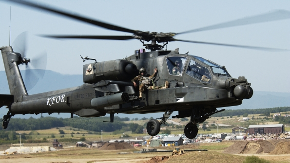 The AH64 Apache is an attack helicopter fixed with twinturboshaft engines multiple weapons options and sophisticated targeting capabilities