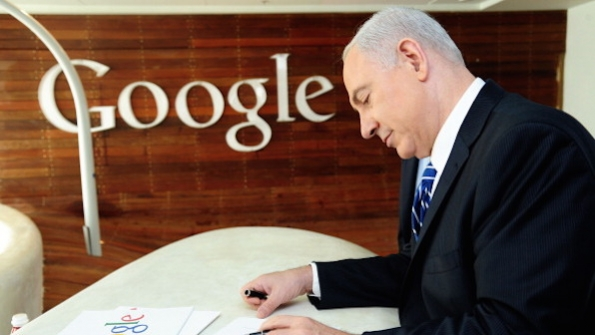 Israeli prime minister Benjamin Netanyahu at the opening of Google39s RampD center in Israel in 2012