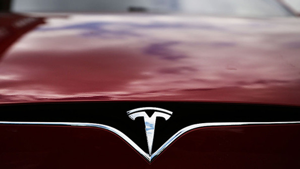 The front grill of a Tesla Model S