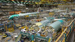 Inside the Boeing assembly center in Everett Washington Inside the Boeing assembly center in Everett Washington