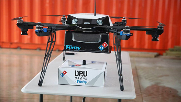 The planned pizzadelivery drone from Flirtey