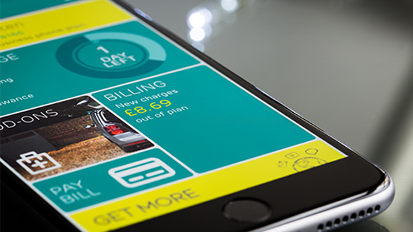 A European phone screen