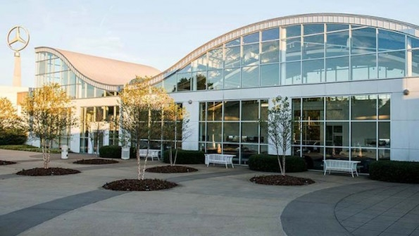 A courtyard view of MercedesBenz39s plant in Tuscaloosa County Ala