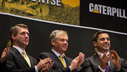 Caterpillar CEO Doug Oberhelman claps after ringing the NYSE opening bell Caterpillar CEO Doug Oberhelman claps after ringing the NYSE opening bell