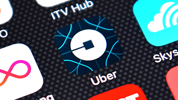The Uber smartphone app icon
