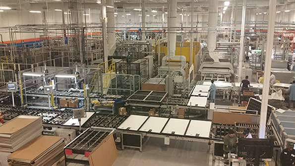 The floor of Silfab Solar in Ontario Canada