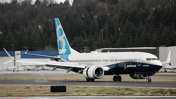 A Boeing 737 Max 8 singleaisle plane