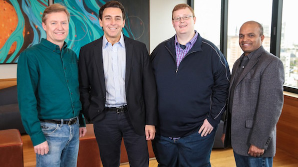 From left Peter Rander Argo AI COO Mark Fields Ford president and CEO Bryan Salesky Argo AI CEO and Raj Nair Ford executive vice president product development and CTO Salesky and Rander are alumni of Carnegie Mellon National Robotics Engineering Center and former leaders on the selfdriving car teams of Google and Uber respectively
