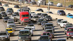 Friday afternoon traffic during a holiday weekend in Chicago Friday afternoon traffic during a holiday weekend in Chicago