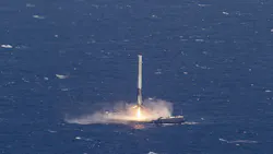 Falcon 9 rocket landing on drone ship Falcon 9 rocket landing on drone ship