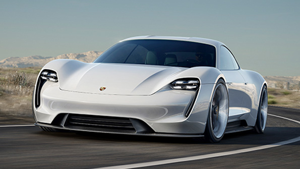 The Porsche Mission E concept electric