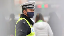 Heavy smog on the streets of Taiyuan China in December 2015 Heavy smog on the streets of Taiyuan China in December 2015