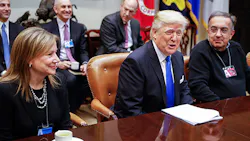 Mary Barra Donald Trump and Sergio Marchionne Mary Barra Donald Trump and Sergio Marchionne