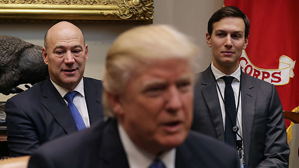 Gary Cohn Donald Trump and Jared Kushner