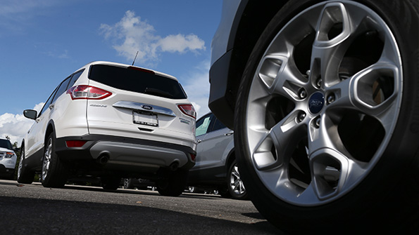 A row of Ford Escapes