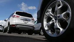 A row of Ford Escapes A row of Ford Escapes