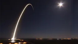 A SpaceX Falcon 9 rocket launches March 16 from NASArsquos Kennedy Space Center to deliver an EchoStar XXIII satellite to its Earth orbit A SpaceX Falcon 9 rocket launches March 16 from NASArsquos Kennedy Space Center to deliver an EchoStar XXIII satellite to its Earth orbit
