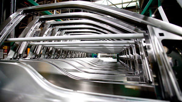 Frames at Ford truck plant