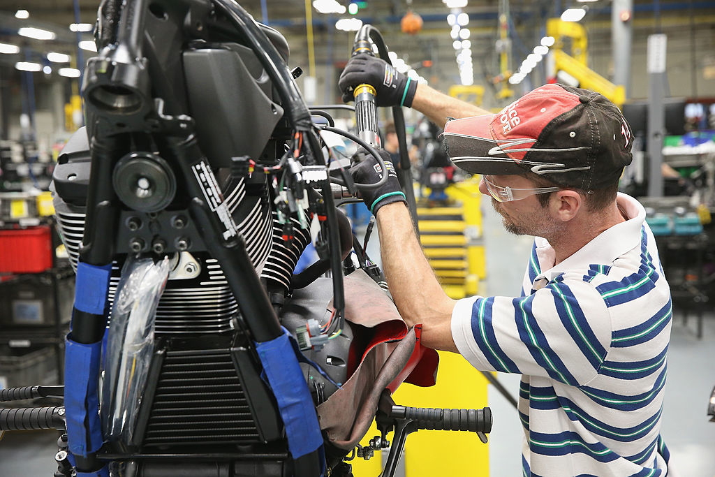 man working in factory