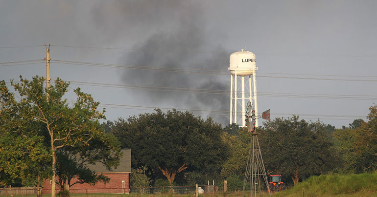 Arkema smoke seen in distance