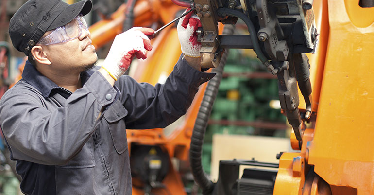 guy working on equipment