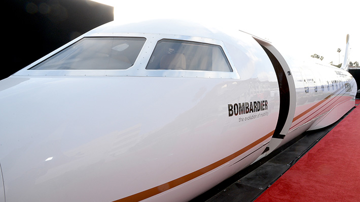 A Bombardier Global 7000 jet.