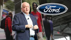 New Ford CEO Jim Hackett speaks at an event in San Francisco in August 2017. New Ford CEO Jim Hackett speaks at an event in San Francisco in August 2017.