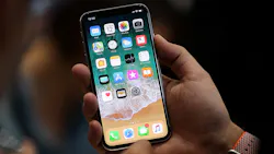 The OLED screen of a new iPhone X. The OLED screen of a new iPhone X.