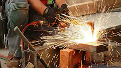 A close-up of a welder in Los Angeles. A close-up of a welder in Los Angeles.