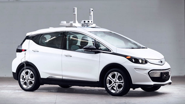 The autonomous Chevrolet Bolt.