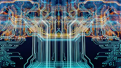 A digital printed circuit board. A digital printed circuit board.