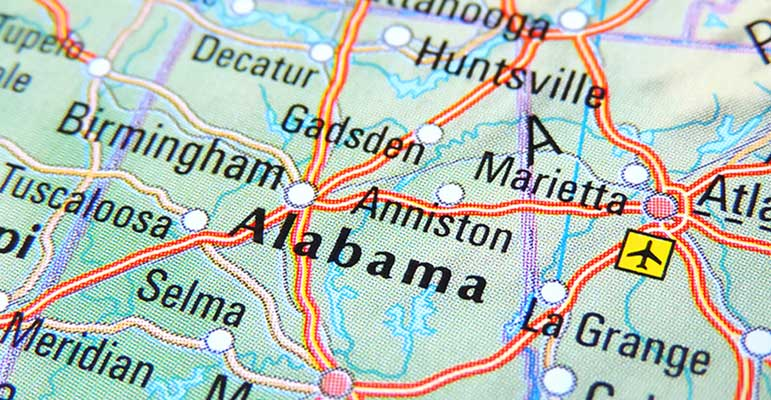 Alabama map