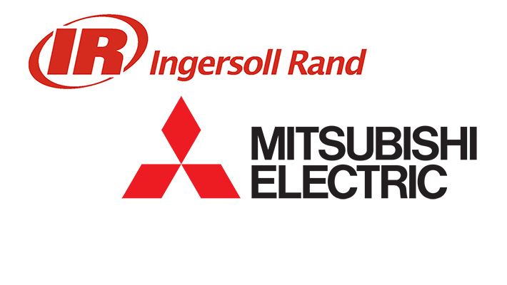 Logos of Ingersoll Rand and Mitsubishi Electric.