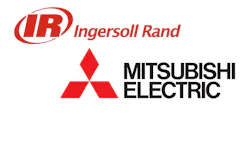 Logos of Ingersoll Rand and Mitsubishi Electric. Logos of Ingersoll Rand and Mitsubishi Electric.
